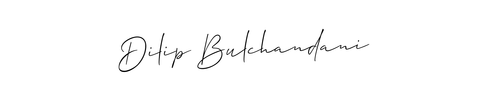 Create a beautiful signature design for name Dilip Bulchandani. With this signature (Allison_Script) fonts, you can make a handwritten signature for free. Dilip Bulchandani signature style 2 images and pictures png