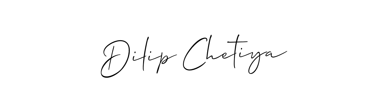 How to make Dilip Chetiya signature? Allison_Script is a professional autograph style. Create handwritten signature for Dilip Chetiya name. Dilip Chetiya signature style 2 images and pictures png