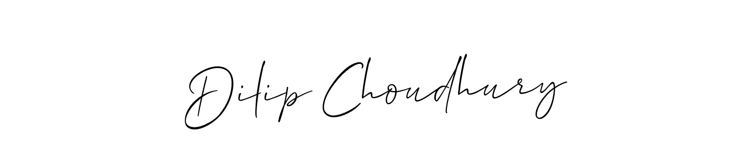 Create a beautiful signature design for name Dilip Choudhury. With this signature (Allison_Script) fonts, you can make a handwritten signature for free. Dilip Choudhury signature style 2 images and pictures png