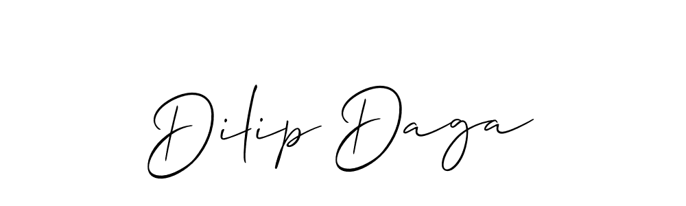 Make a beautiful signature design for name Dilip Daga. With this signature (Allison_Script) style, you can create a handwritten signature for free. Dilip Daga signature style 2 images and pictures png