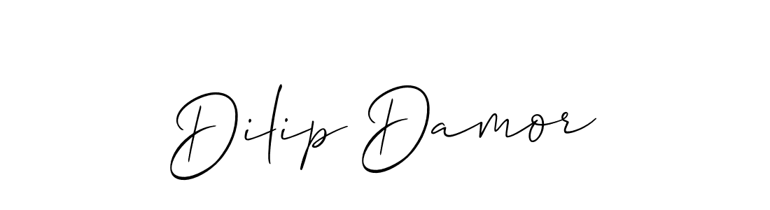 Create a beautiful signature design for name Dilip Damor. With this signature (Allison_Script) fonts, you can make a handwritten signature for free. Dilip Damor signature style 2 images and pictures png