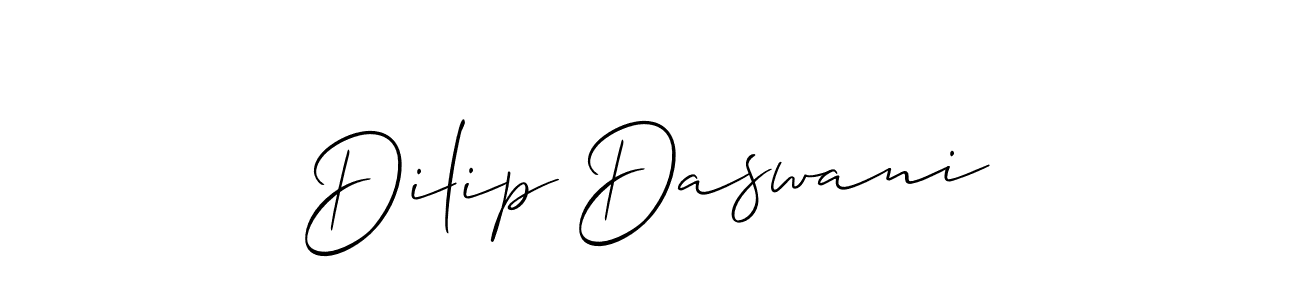 Make a short Dilip Daswani signature style. Manage your documents anywhere anytime using Allison_Script. Create and add eSignatures, submit forms, share and send files easily. Dilip Daswani signature style 2 images and pictures png