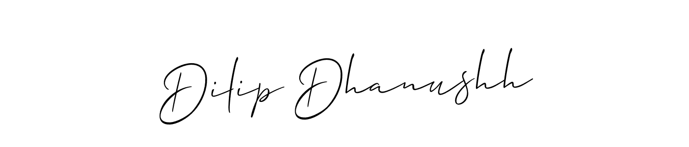 It looks lik you need a new signature style for name Dilip Dhanushh. Design unique handwritten (Allison_Script) signature with our free signature maker in just a few clicks. Dilip Dhanushh signature style 2 images and pictures png