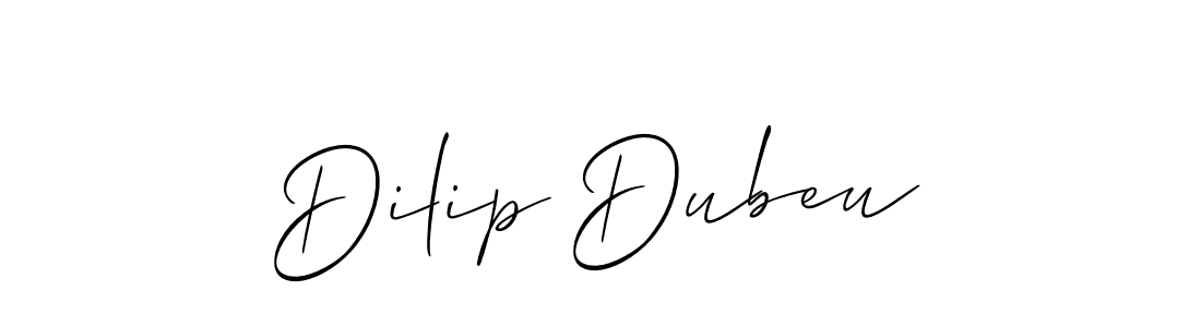How to make Dilip Dubeu name signature. Use Allison_Script style for creating short signs online. This is the latest handwritten sign. Dilip Dubeu signature style 2 images and pictures png