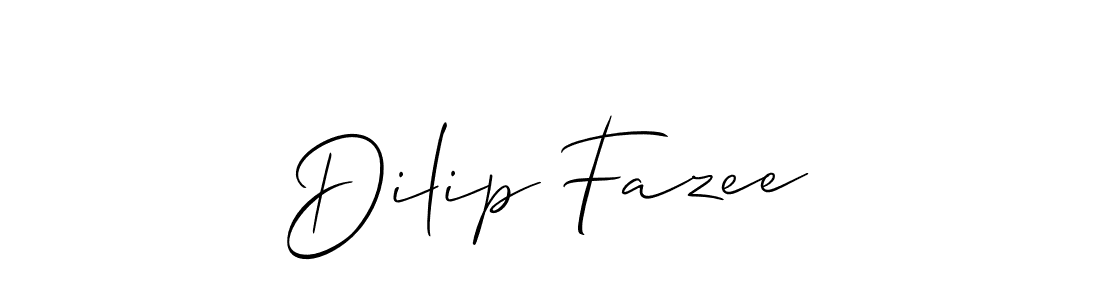 How to make Dilip Fazee signature? Allison_Script is a professional autograph style. Create handwritten signature for Dilip Fazee name. Dilip Fazee signature style 2 images and pictures png