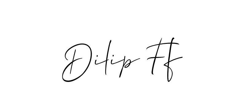 Create a beautiful signature design for name Dilip Ff. With this signature (Allison_Script) fonts, you can make a handwritten signature for free. Dilip Ff signature style 2 images and pictures png