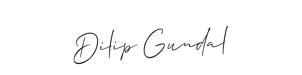 Design your own signature with our free online signature maker. With this signature software, you can create a handwritten (Allison_Script) signature for name Dilip Gundal. Dilip Gundal signature style 2 images and pictures png