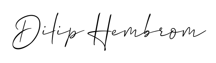 A modern signature idea for name Dilip Hembrom using Allison_Script font. Clean strokes and elegant curves make it stand out instantly. Dilip Hembrom signature style 2 images and pictures png