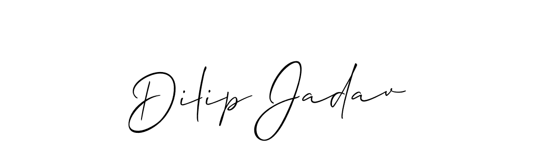 The best way (Allison_Script) to make a short signature is to pick only two or three words in your name. The name Dilip Jadav include a total of six letters. For converting this name. Dilip Jadav signature style 2 images and pictures png