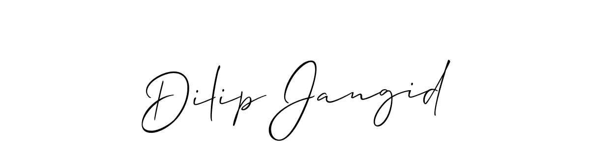 Best and Professional Signature Style for Dilip Jangid. Allison_Script Best Signature Style Collection. Dilip Jangid signature style 2 images and pictures png