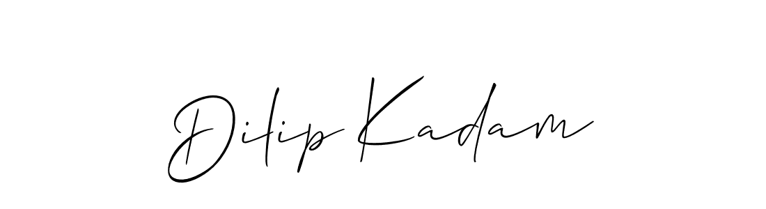 Design your own signature with our free online signature maker. With this signature software, you can create a handwritten (Allison_Script) signature for name Dilip Kadam. Dilip Kadam signature style 2 images and pictures png
