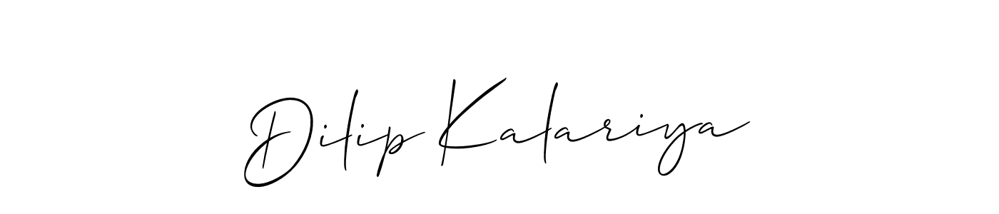 Design your own signature with our free online signature maker. With this signature software, you can create a handwritten (Allison_Script) signature for name Dilip Kalariya. Dilip Kalariya signature style 2 images and pictures png