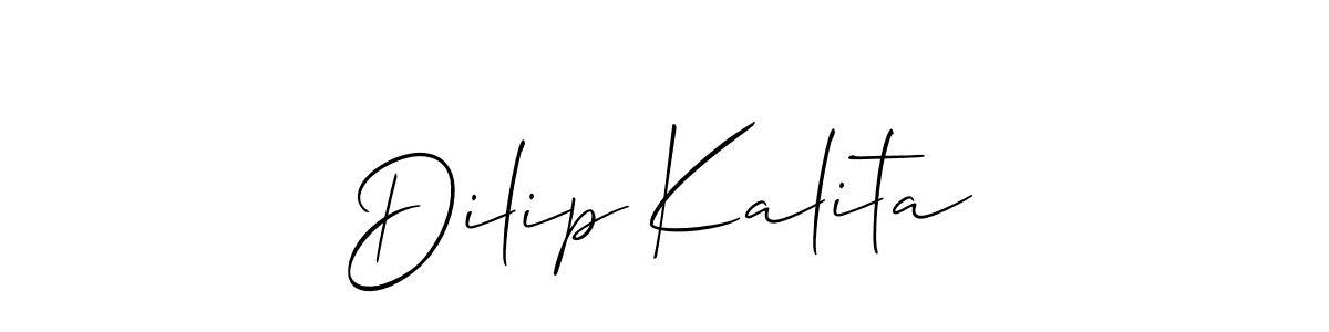 Design your own signature with our free online signature maker. With this signature software, you can create a handwritten (Allison_Script) signature for name Dilip Kalita. Dilip Kalita signature style 2 images and pictures png