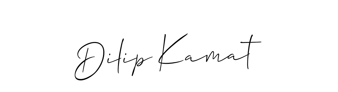 How to make Dilip Kamat signature? Allison_Script is a professional autograph style. Create handwritten signature for Dilip Kamat name. Dilip Kamat signature style 2 images and pictures png