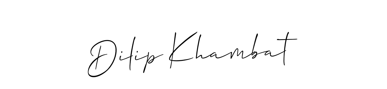 You should practise on your own different ways (Allison_Script) to write your name (Dilip Khambat) in signature. don't let someone else do it for you. Dilip Khambat signature style 2 images and pictures png