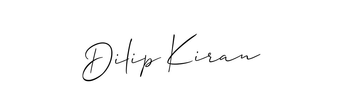 You should practise on your own different ways (Allison_Script) to write your name (Dilip Kiran) in signature. don't let someone else do it for you. Dilip Kiran signature style 2 images and pictures png