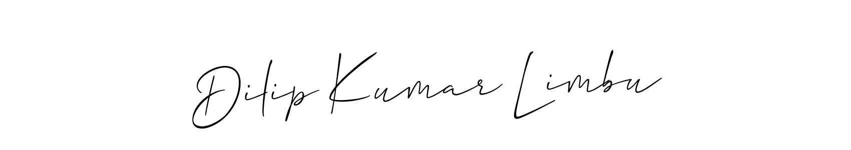 Design your own signature with our free online signature maker. With this signature software, you can create a handwritten (Allison_Script) signature for name Dilip Kumar Limbu. Dilip Kumar Limbu signature style 2 images and pictures png