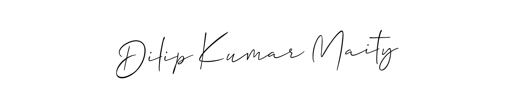 The best way (Allison_Script) to make a short signature is to pick only two or three words in your name. The name Dilip Kumar Maity include a total of six letters. For converting this name. Dilip Kumar Maity signature style 2 images and pictures png