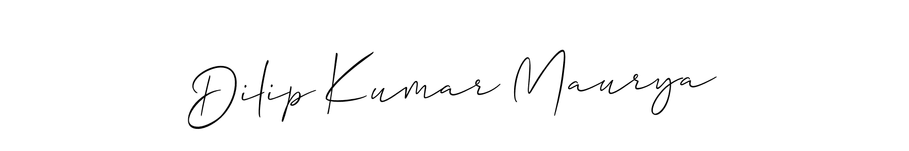 if you are searching for the best signature style for your name Dilip Kumar Maurya. so please give up your signature search. here we have designed multiple signature styles  using Allison_Script. Dilip Kumar Maurya signature style 2 images and pictures png