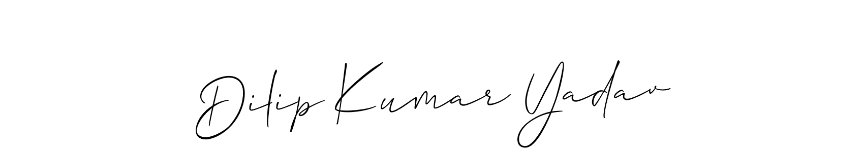 Create a beautiful signature design for name Dilip Kumar Yadav. With this signature (Allison_Script) fonts, you can make a handwritten signature for free. Dilip Kumar Yadav signature style 2 images and pictures png