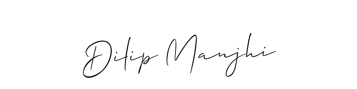 How to make Dilip Manjhi name signature. Use Allison_Script style for creating short signs online. This is the latest handwritten sign. Dilip Manjhi signature style 2 images and pictures png