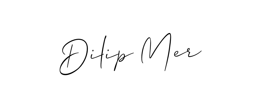 How to make Dilip Mer signature? Allison_Script is a professional autograph style. Create handwritten signature for Dilip Mer name. Dilip Mer signature style 2 images and pictures png