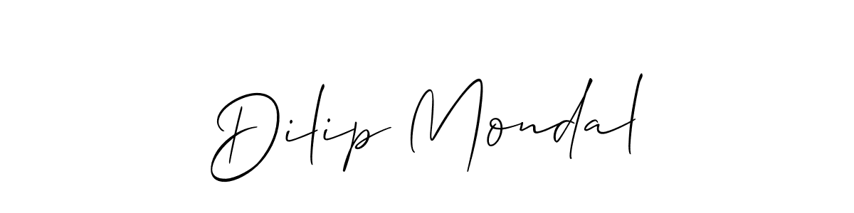 Make a short Dilip Mondal signature style. Manage your documents anywhere anytime using Allison_Script. Create and add eSignatures, submit forms, share and send files easily. Dilip Mondal signature style 2 images and pictures png