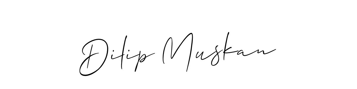 Dilip Muskan stylish signature style. Best Handwritten Sign (Allison_Script) for my name. Handwritten Signature Collection Ideas for my name Dilip Muskan. Dilip Muskan signature style 2 images and pictures png