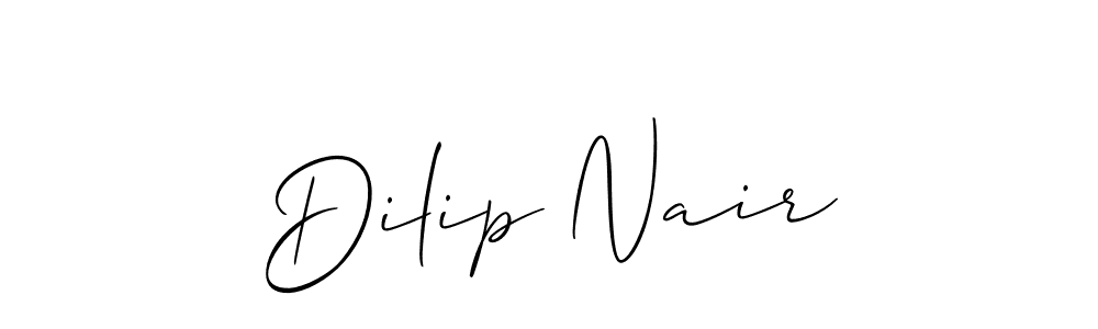 Dilip Nair stylish signature style. Best Handwritten Sign (Allison_Script) for my name. Handwritten Signature Collection Ideas for my name Dilip Nair. Dilip Nair signature style 2 images and pictures png