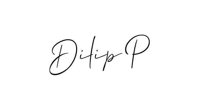 Best and Professional Signature Style for Dilip P. Allison_Script Best Signature Style Collection. Dilip P signature style 2 images and pictures png