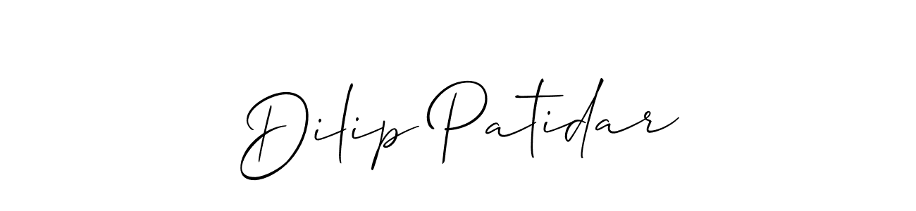 Also we have Dilip Patidar name is the best signature style. Create professional handwritten signature collection using Allison_Script autograph style. Dilip Patidar signature style 2 images and pictures png