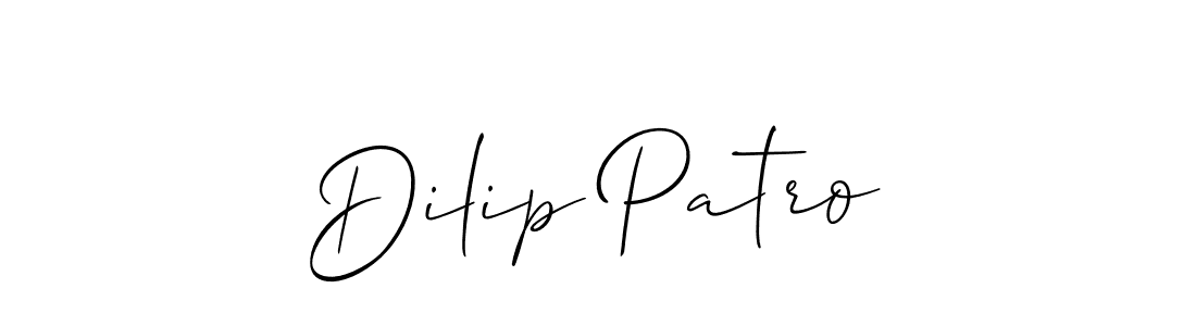 Make a short Dilip Patro signature style. Manage your documents anywhere anytime using Allison_Script. Create and add eSignatures, submit forms, share and send files easily. Dilip Patro signature style 2 images and pictures png