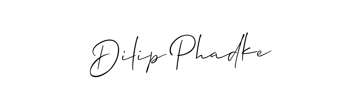 How to make Dilip Phadke signature? Allison_Script is a professional autograph style. Create handwritten signature for Dilip Phadke name. Dilip Phadke signature style 2 images and pictures png