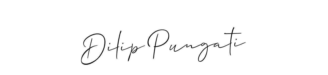 How to make Dilip Pungati signature? Allison_Script is a professional autograph style. Create handwritten signature for Dilip Pungati name. Dilip Pungati signature style 2 images and pictures png