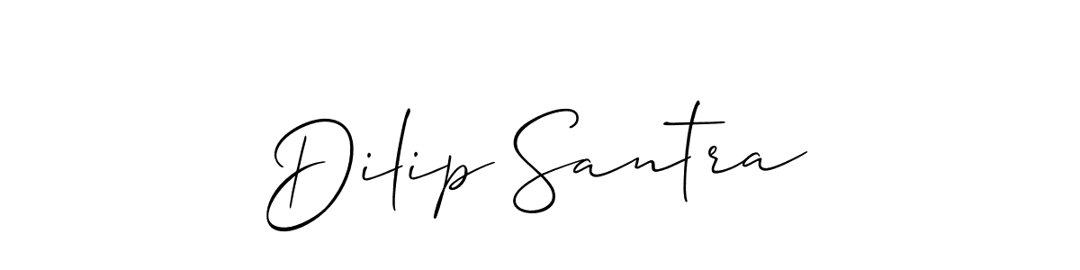 Make a beautiful signature design for name Dilip Santra. With this signature (Allison_Script) style, you can create a handwritten signature for free. Dilip Santra signature style 2 images and pictures png