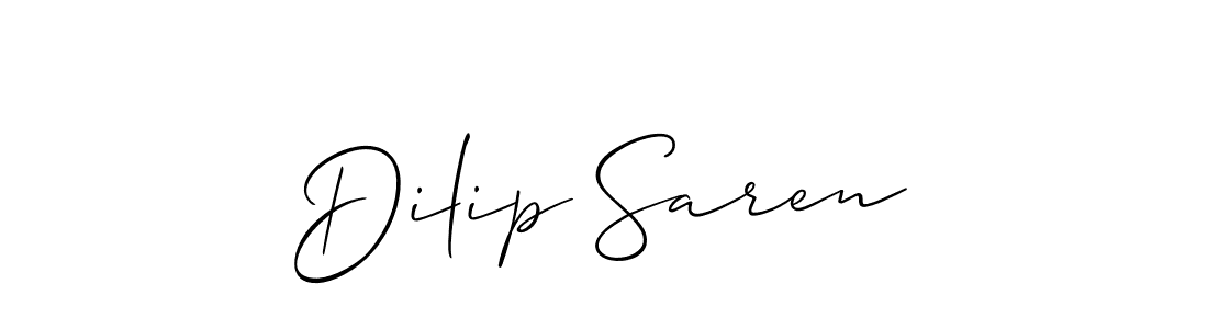 Use a signature maker to create a handwritten signature online. With this signature software, you can design (Allison_Script) your own signature for name Dilip Saren. Dilip Saren signature style 2 images and pictures png