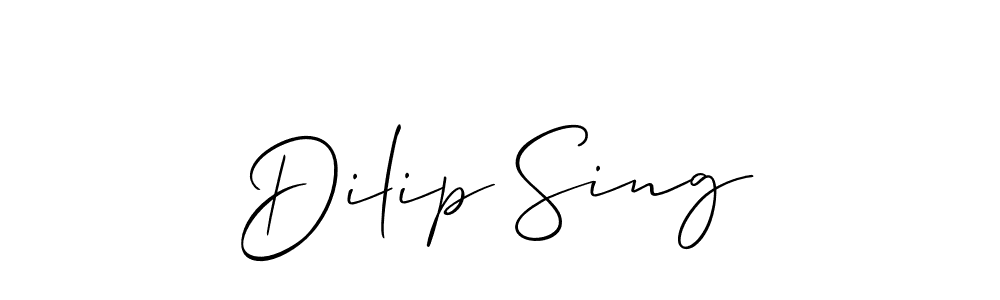 Allison_Script is a professional signature style that is perfect for those who want to add a touch of class to their signature. It is also a great choice for those who want to make their signature more unique. Get Dilip Sing name to fancy signature for free. Dilip Sing signature style 2 images and pictures png