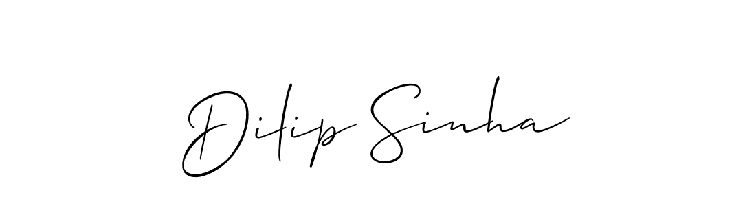 Create a beautiful signature design for name Dilip Sinha. With this signature (Allison_Script) fonts, you can make a handwritten signature for free. Dilip Sinha signature style 2 images and pictures png