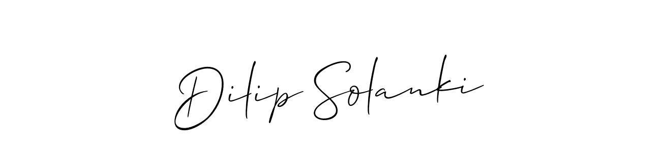 How to make Dilip Solanki signature? Allison_Script is a professional autograph style. Create handwritten signature for Dilip Solanki name. Dilip Solanki signature style 2 images and pictures png