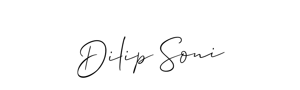Make a short Dilip Soni signature style. Manage your documents anywhere anytime using Allison_Script. Create and add eSignatures, submit forms, share and send files easily. Dilip Soni signature style 2 images and pictures png