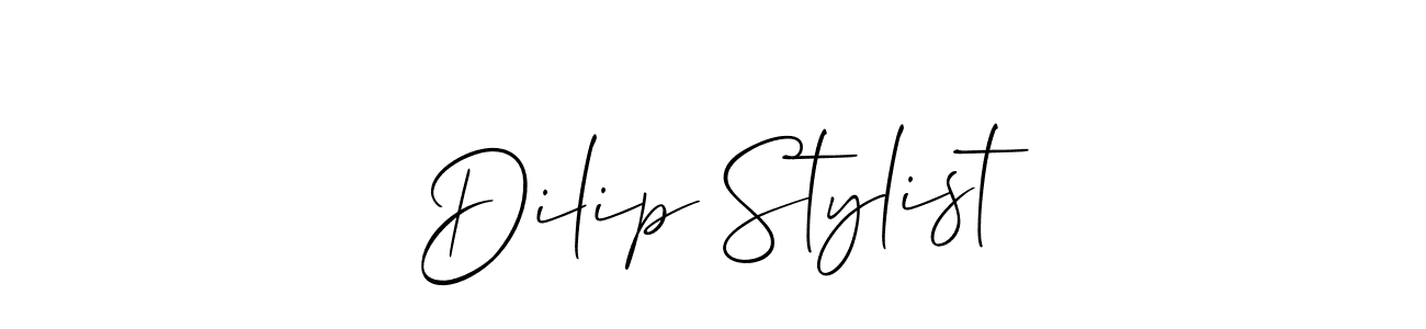 It looks lik you need a new signature style for name Dilip Stylist. Design unique handwritten (Allison_Script) signature with our free signature maker in just a few clicks. Dilip Stylist signature style 2 images and pictures png