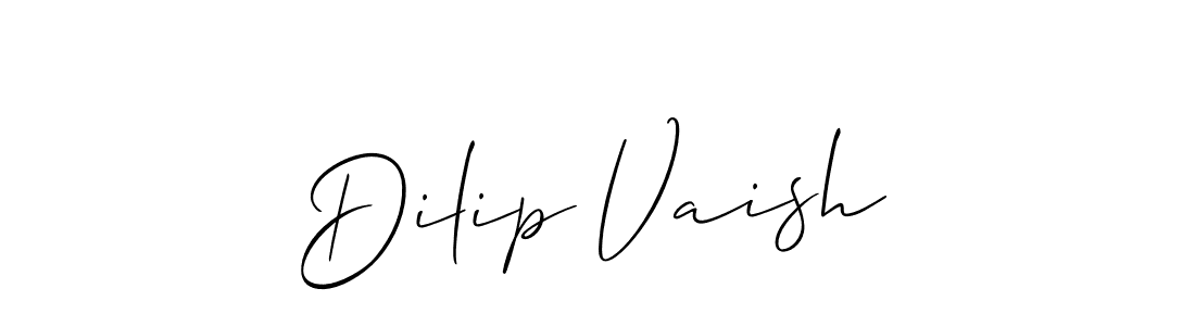 How to make Dilip Vaish name signature. Use Allison_Script style for creating short signs online. This is the latest handwritten sign. Dilip Vaish signature style 2 images and pictures png
