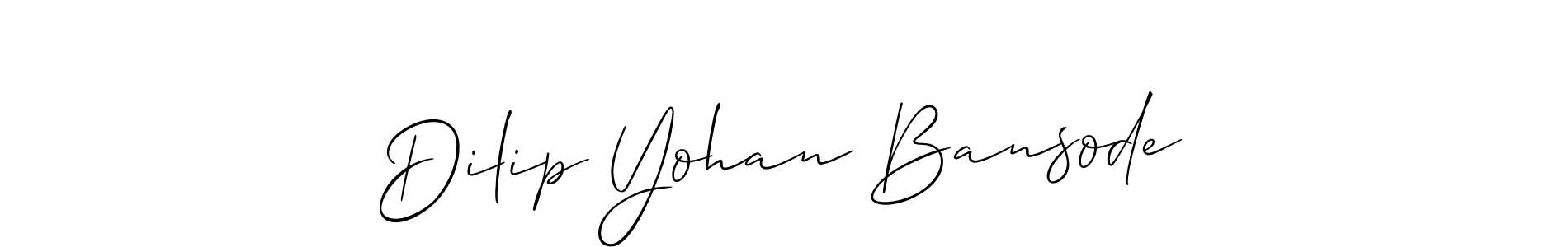 How to make Dilip Yohan Bansode name signature. Use Allison_Script style for creating short signs online. This is the latest handwritten sign. Dilip Yohan Bansode signature style 2 images and pictures png