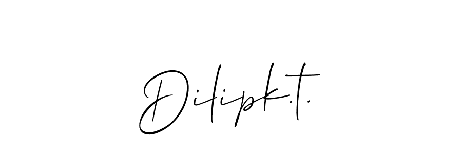 It looks lik you need a new signature style for name Dilipk.t.. Design unique handwritten (Allison_Script) signature with our free signature maker in just a few clicks. Dilipk.t. signature style 2 images and pictures png