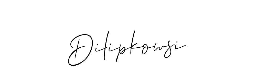 It looks lik you need a new signature style for name Dilipkowsi. Design unique handwritten (Allison_Script) signature with our free signature maker in just a few clicks. Dilipkowsi signature style 2 images and pictures png