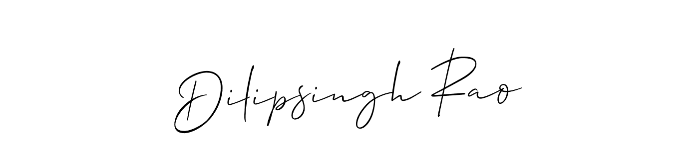 Create a beautiful signature design for name Dilipsingh Rao. With this signature (Allison_Script) fonts, you can make a handwritten signature for free. Dilipsingh Rao signature style 2 images and pictures png