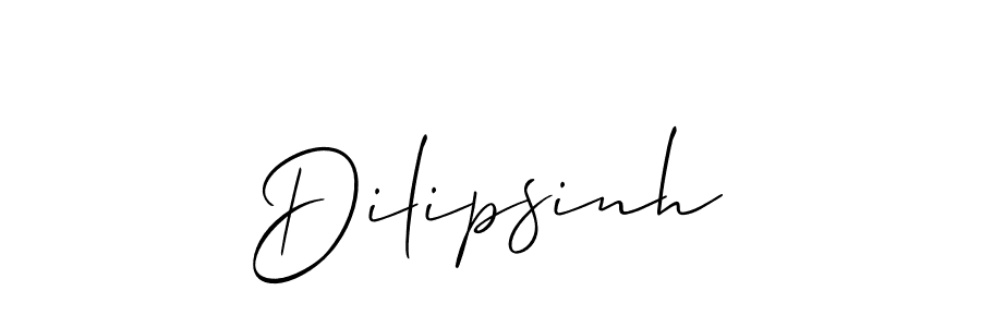 Make a beautiful signature design for name Dilipsinh. With this signature (Allison_Script) style, you can create a handwritten signature for free. Dilipsinh signature style 2 images and pictures png