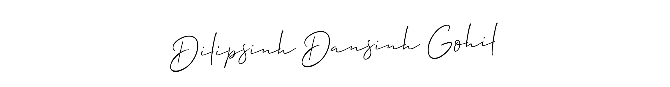 Make a beautiful signature design for name Dilipsinh Dansinh Gohil. With this signature (Allison_Script) style, you can create a handwritten signature for free. Dilipsinh Dansinh Gohil signature style 2 images and pictures png