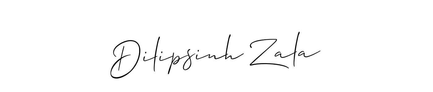 How to make Dilipsinh Zala signature? Allison_Script is a professional autograph style. Create handwritten signature for Dilipsinh Zala name. Dilipsinh Zala signature style 2 images and pictures png