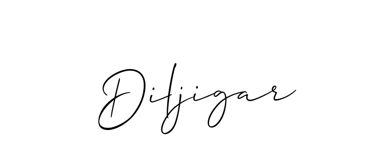 How to make Diljigar name signature. Use Allison_Script style for creating short signs online. This is the latest handwritten sign. Diljigar signature style 2 images and pictures png